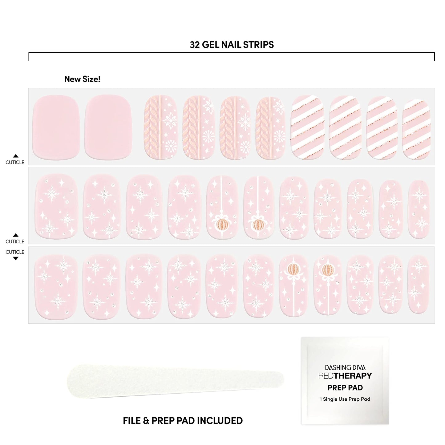Dashing Diva Gloss Holiday Nail Strips - Ornamental Dream | UV Free, Chip Resistant, Long Lasting Gel Nail Stickers | Contains 32 Nail Wraps, 1 Prep Beauty & Personal Care Dashing Diva
