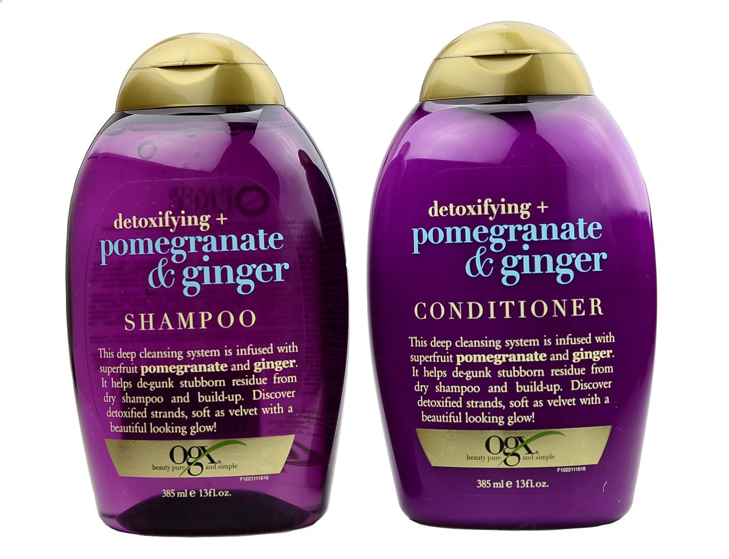 OGX Detoxifying + Pomegranate & Ginger Shampoo 13 Oz and Conditioner 13 Oz Set