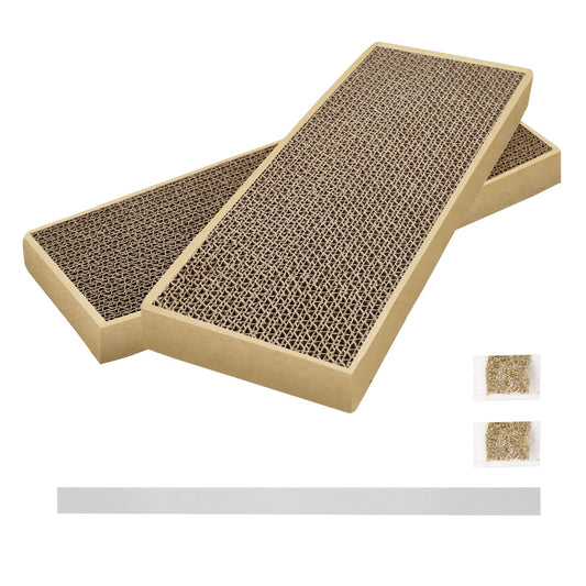 HappyFreeSX 2-Pack Splicing Cat Scratch Pads – Double-Sided Cardboard Scratchers for Indoor Cats & Kittens, Premium Durable Design