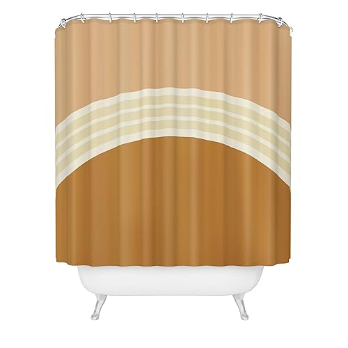Society6 Shower Curtain - Bathroom Decor by Urban Wild Studio - Extra Long Fabric Shower Curtains for Bathroom, 71" x 74", One Day Clay Layers 2