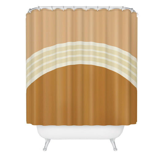 Society6 Shower Curtain - Bathroom Decor by Urban Wild Studio - Extra Long Fabric Shower Curtains for Bathroom, 71" x 74", One Day Clay Layers 2