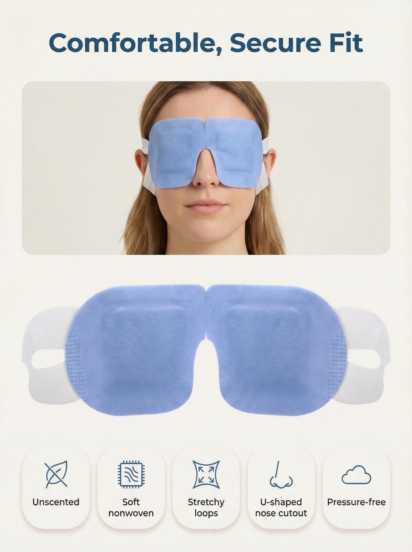 Warm Eye Compresses for Dry Eyes: 10 Packs Disposable Steam Eye Mask for Tired Eyes & Puffiness - Heated Sleep Mask for Fast Relief - Ideal for Spa Beauty and Personal Care Facemoon