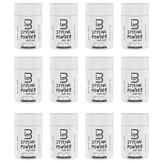 L3 Level 3 Travel Styling Powder - Small 0.18 oz for Travel - Natural Look Mens Powder - Sample Styling Powder (12, White)