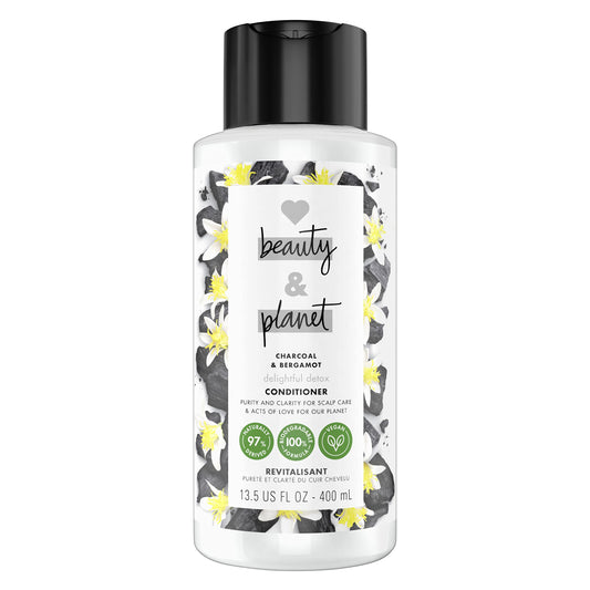 Love Beauty And Planet Cleansing Conditioner Delightful Detox for Cleansed Hair Charcoal & Bergamot Vegan, Paraben-free, Silicone-free, Cruelty-free