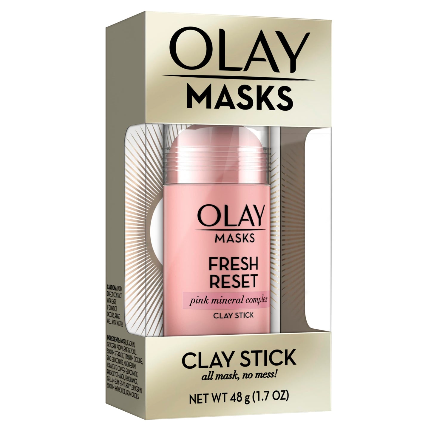 Olay Fresh Reset Pink Mineral Complex Clay Face Mask Stick, 1.7 oz