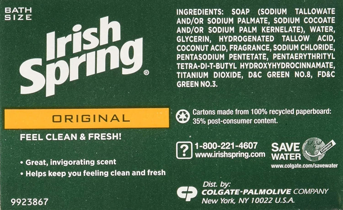 IRISH SPRING SOAP 2PK by IRISH SPRING MfrPartNo CPC 14424
