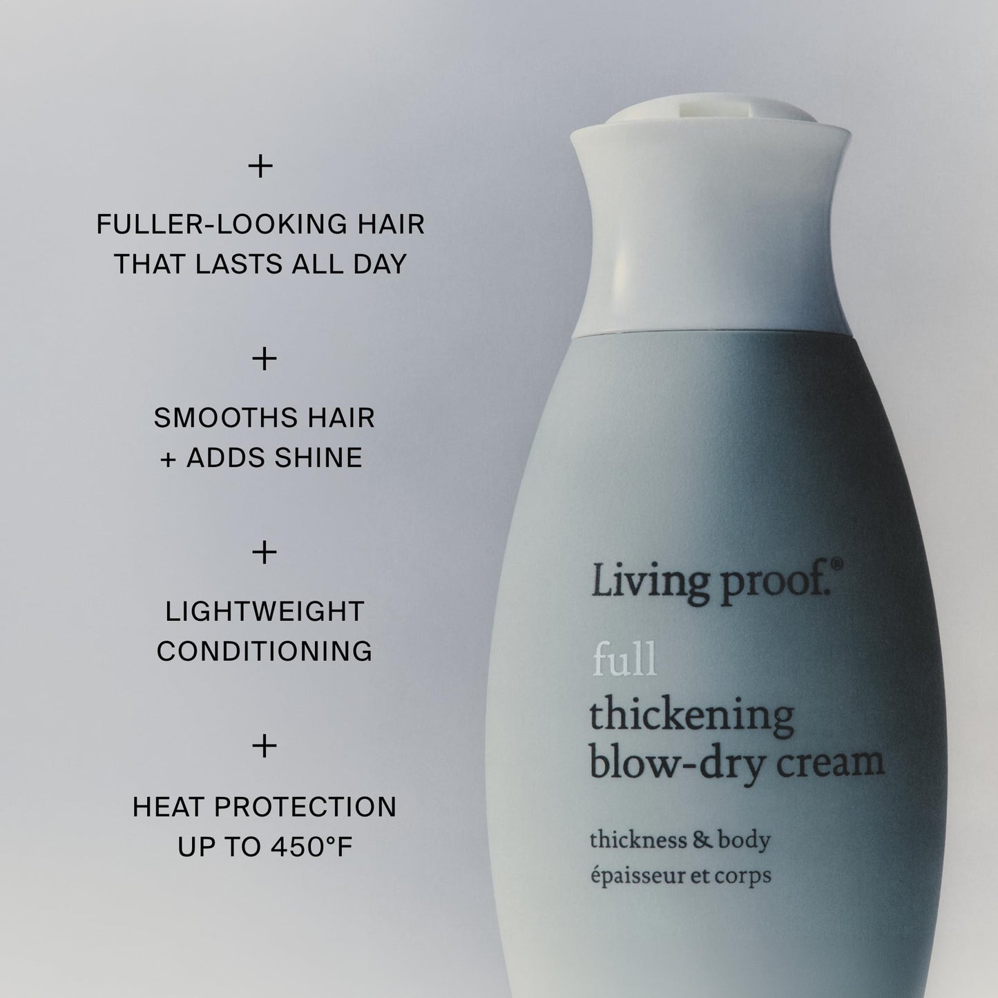Living proof Full Thickening Blow-Dry Cream - All-Day Fullness, Shine, Lightweight Conditioning, Heat Protection for Fine or Flat Hair, 3.7 oz Beauty and Personal Care Living Proof