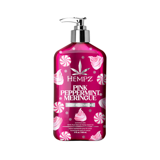 Hempz NEW Pink Peppermint Meringue Body Moisturizer, Body Lotion, Fall and Winter Skin Care for Men & Women, Limited Edition, 17 fl.oz. Beauty & Personal Care Hempz