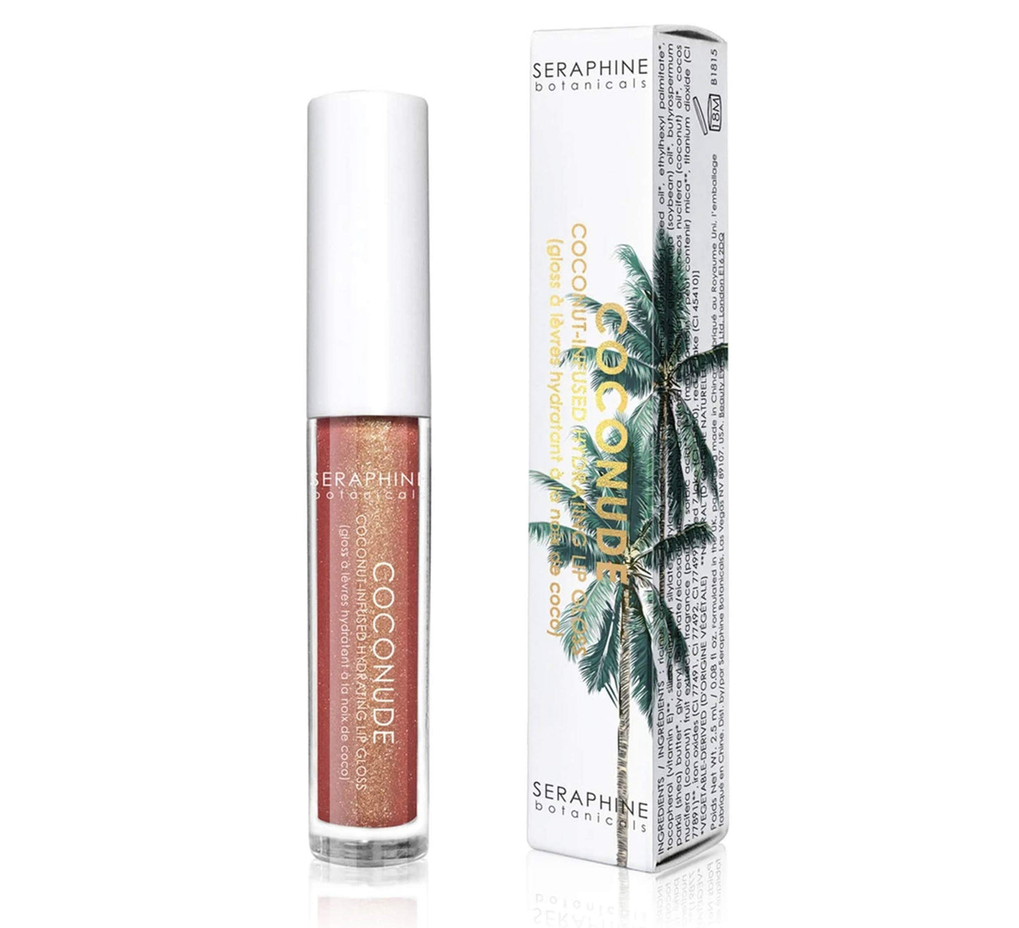 Seraphine Botanicals Coconude - Coconut-Infused Hydrating Lip Gloss (Coco Flash)