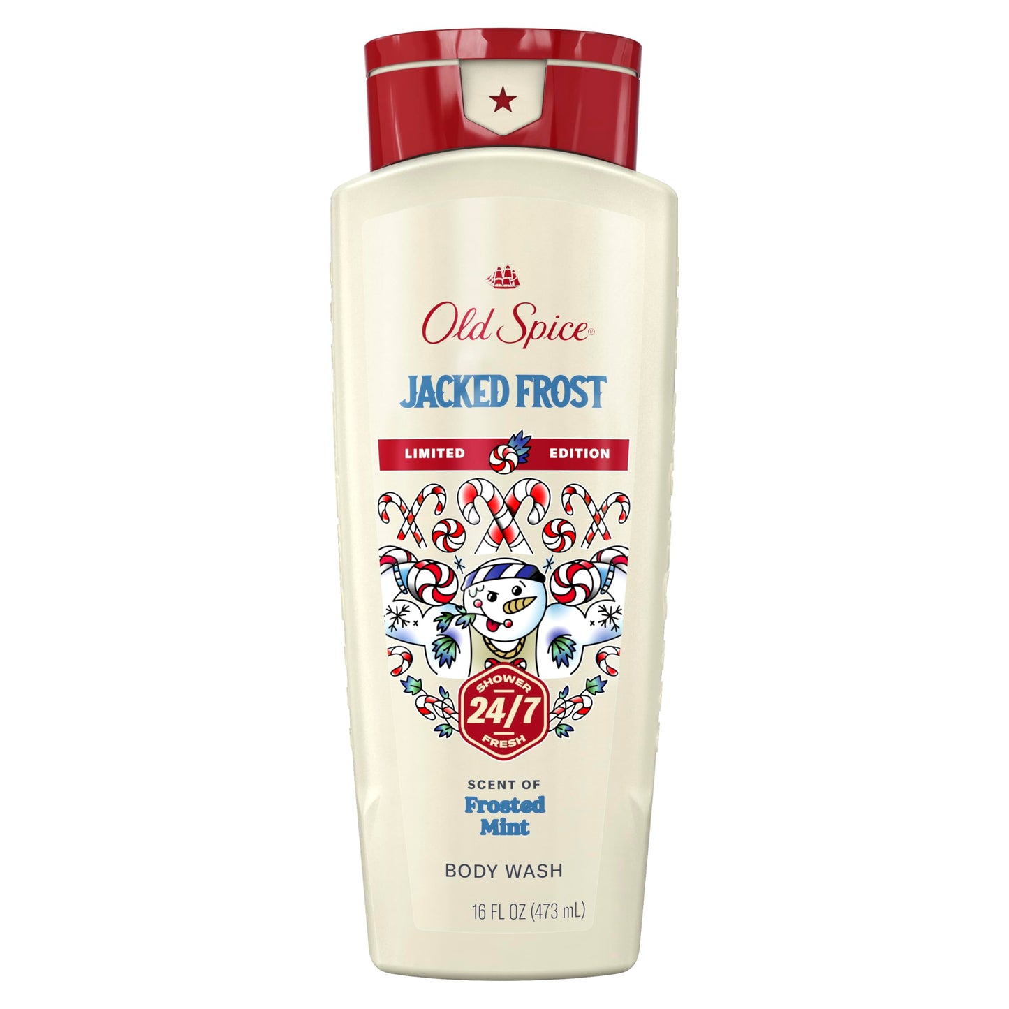 Old Spice Body Wash for Men, Holidudes Holiday Edition, 24/7 Holiday Freshness, Lasting Scent and Rich Lather, Stocking Stuffer, Jacked Frost Frosted