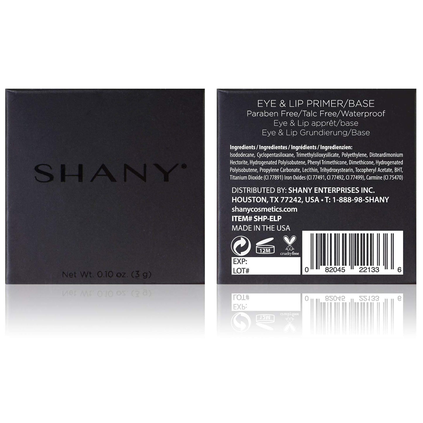 SHANY EYE & LIP Makeup Primer Base - Waterproof, Long-Lasting, Smudge-Proof, Paraben Free, Talc Free, Hypoallergenic, Nourishing Formula Eyeshadow