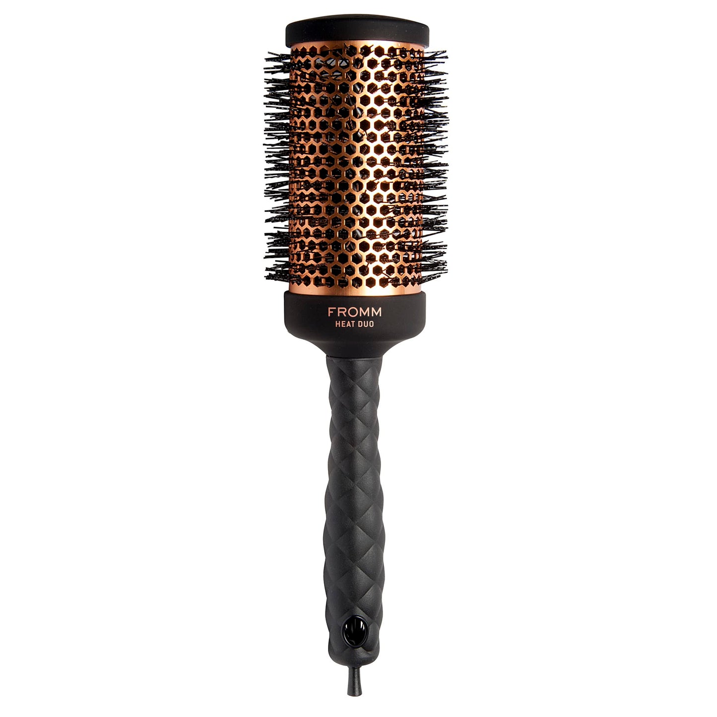 Fromm Heat Duo Copper x Ceramic 2" Round Brush for Expert Blowouts and Faster Hair Drying, Roller Hairbrush for Anti-static Styling, Smoothing