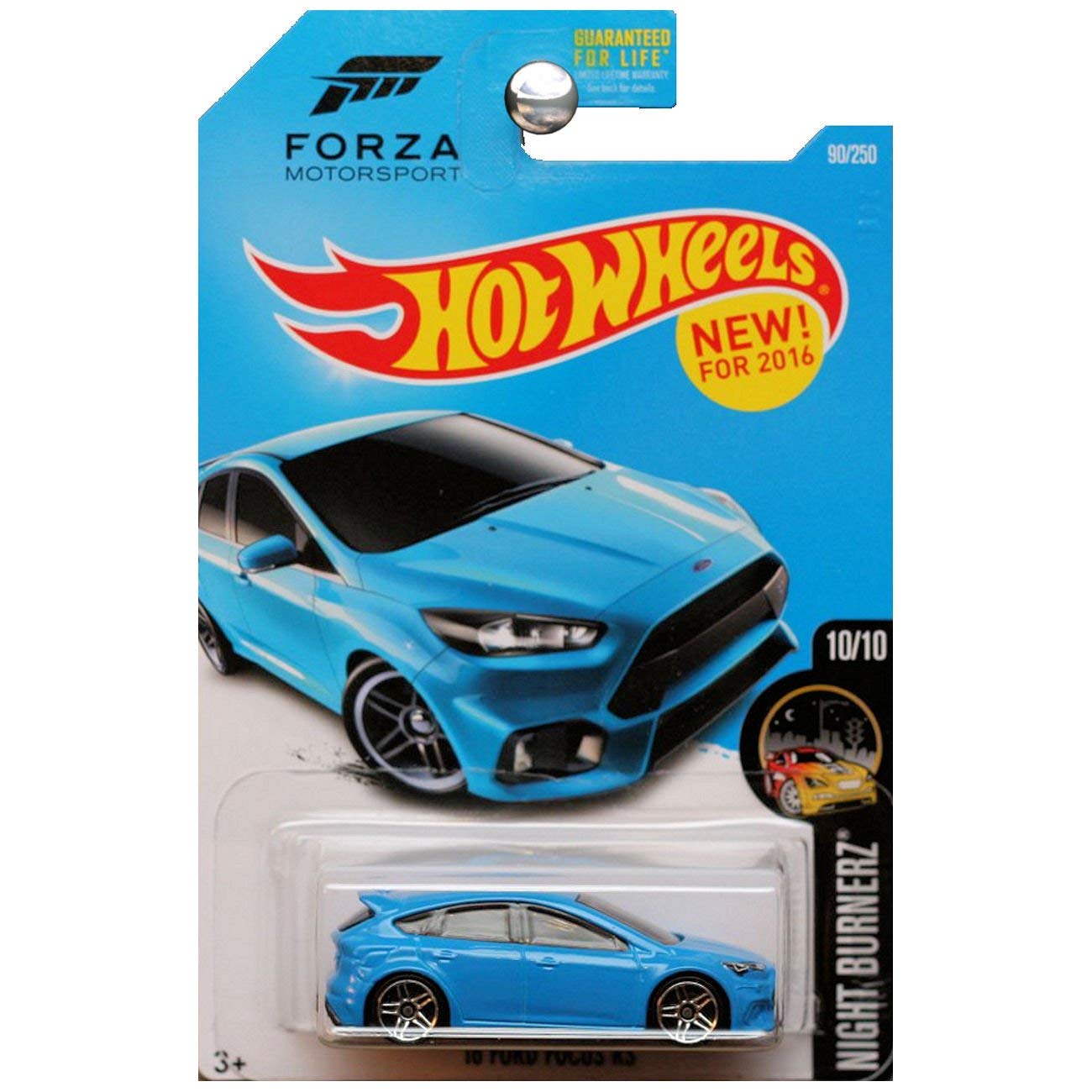Hot Wheels 2016 Night Burnerz Forza Motorsport '16 Ford Focus RS 90/250, Blue