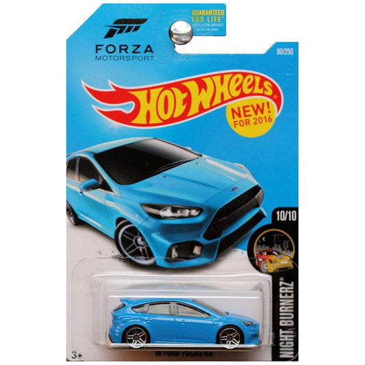 Hot Wheels 2016 Night Burnerz Forza Motorsport '16 Ford Focus RS 90/250, Blue