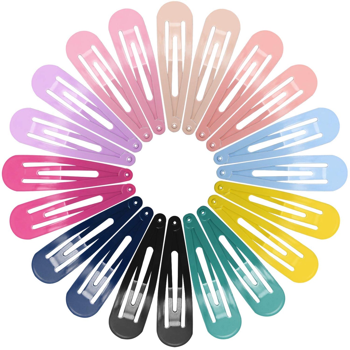 Snap Hair Clips for Women Girls, Funtopia 40 Pcs 7cm / 2.8 Inch Long No Slip Metal Hair Clips, Large Snap Hair Barrettes Hairpins for Thick Hair