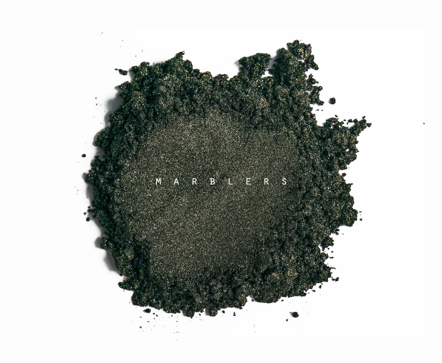 MARBLERS Chunky Natural Mica Powder [Green Black Pearl] 0.11oz (3g) | Highly Pigmented | Non-Toxic, Vegan, Cruelty-Free | Eyeshadow, Body Butter, Nail