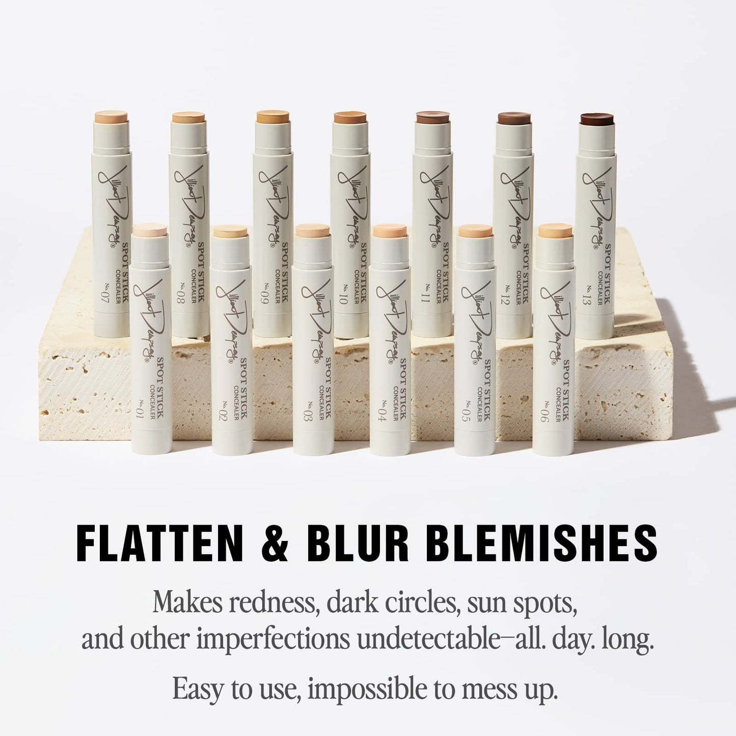 Jillian Dempsey Spot Stick Concealer | Easy Blending Matte Concealer for Blemishes & Uneven Skin Tones | Shade No. 04: The Neutralizer, Light Orange