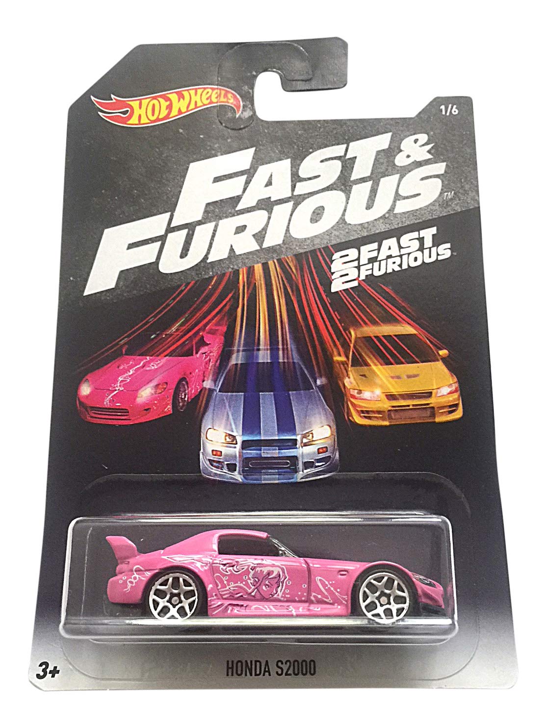Hot Wheels Fast & Furious Bundle of 6 Cars from Fast & Furious, 2 Fast 2 Furious, Fast 5, The Fate of The Furious Movies