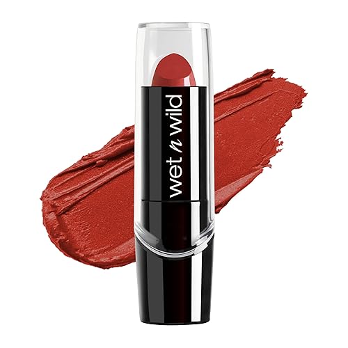 wet n wild Silk Finish Lipstick, Hydrating Rich Buildable Lip Color, Formulated with Vitamins A,E, & Macadamia for Ultimate Hydration, Cruelty-Free &