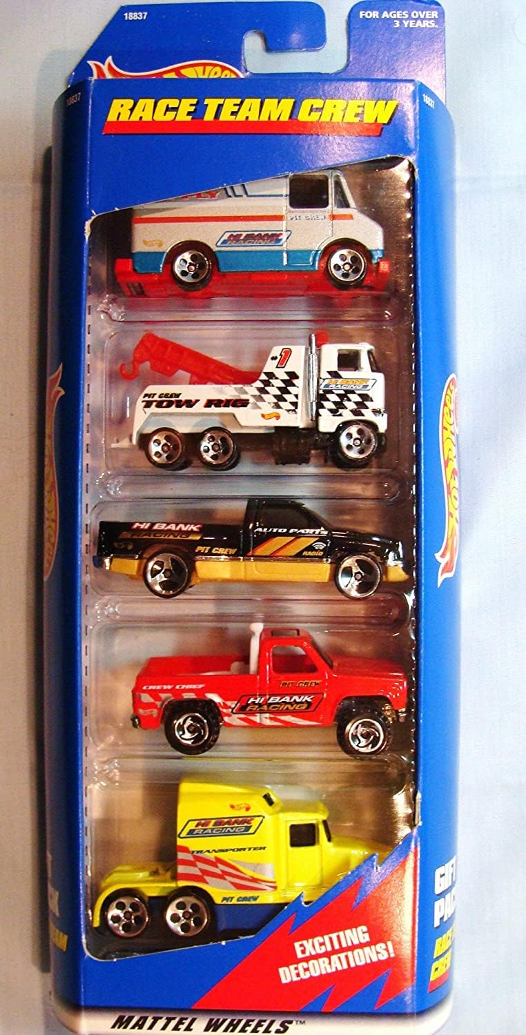 HOT WHEELS GIFT PACK RACE TEAM CREW EXCITING DECORATIONS