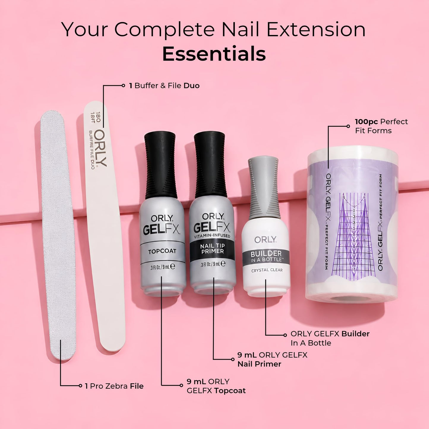 ORLY GelFX Builder In a Bottle Intro Kit | Sculpting Builder Gel for Nail Extensions and Gel Overlay (New Intro Kit) Beauty & Personal Care Orly
