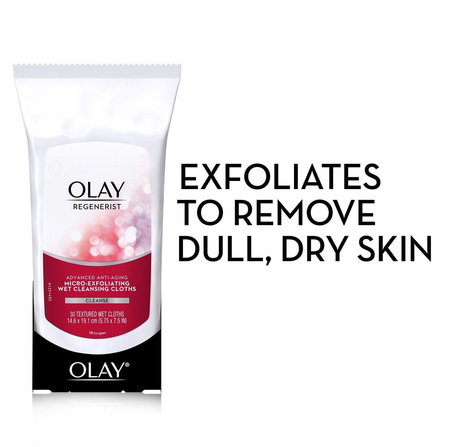 Olay Makeup Remover Wipes, Regenerist Micro-Exfoliating Wet Cleansing Cloths, Facial Cleanser for Women - Exfoliates, Refreshes, Smooths Texture Beauty and Personal Care Olay