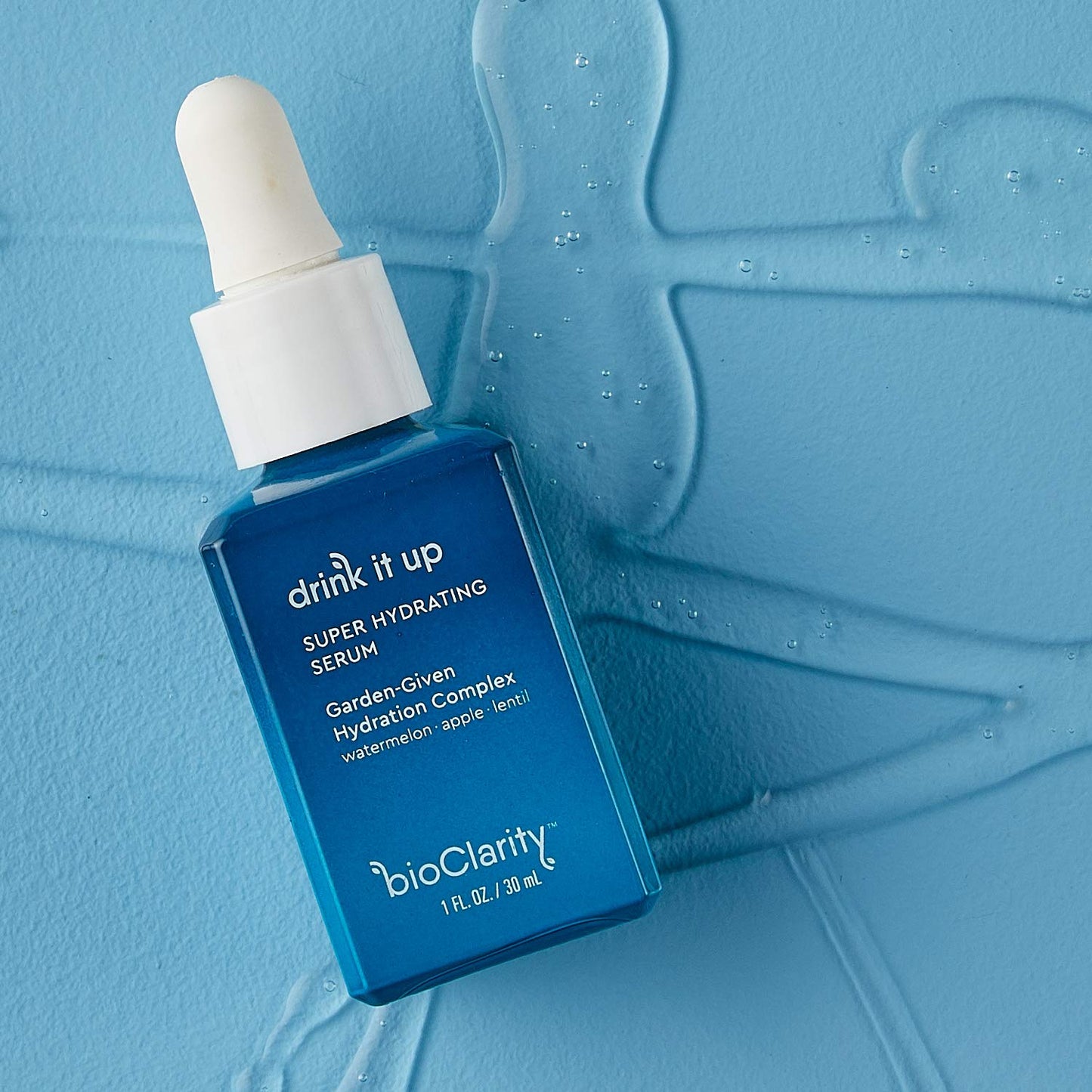 BioClarity Oil-Free Deep Hydrating Serum, 100% Vegan, Non-Toxic, Long-Lasting Hydration, With Vitamin E, Lentil & Watermelon, Lightweight Moisturizing