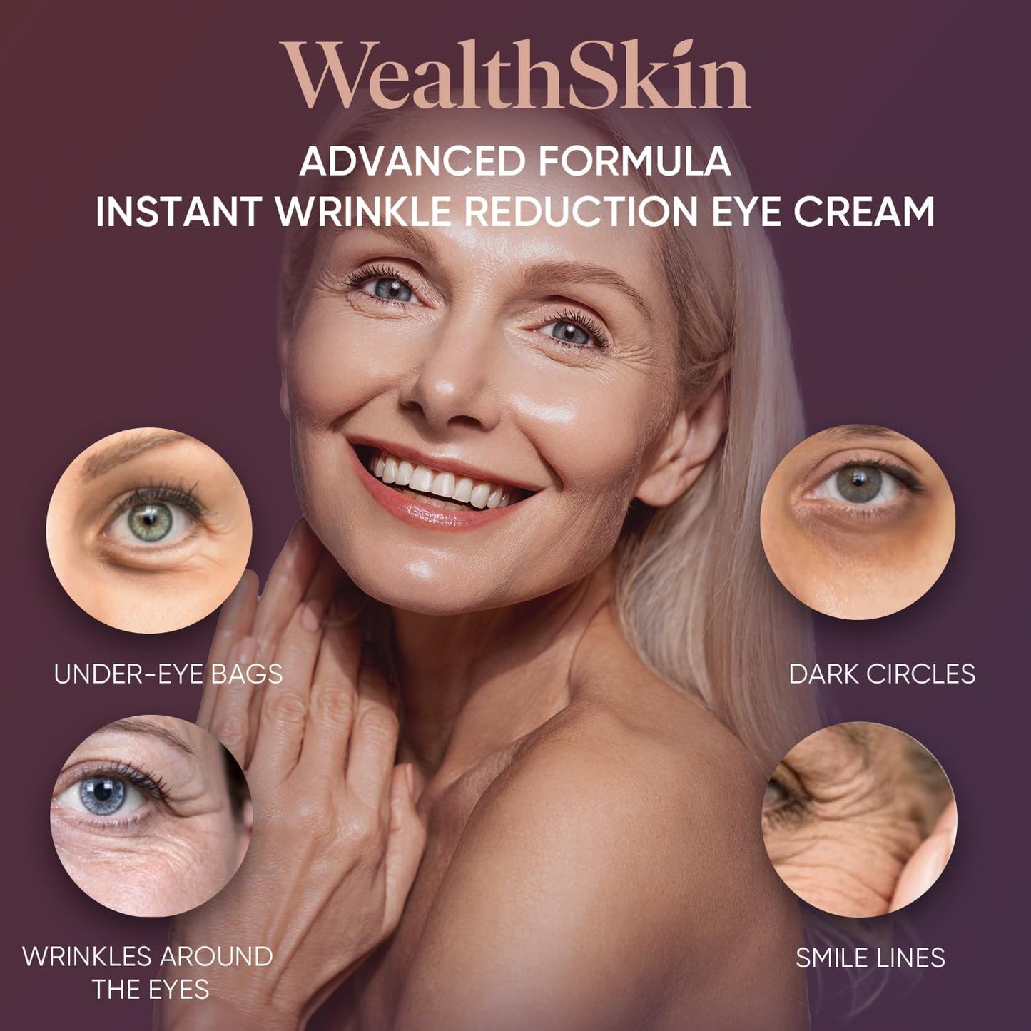 Instant Rapid Wrinkle Eye Cream: Temporary Effects Firm & Lift Under Eye Bags and Reduction Puffiness and Remover Dark Circles - 60 Second Tightener