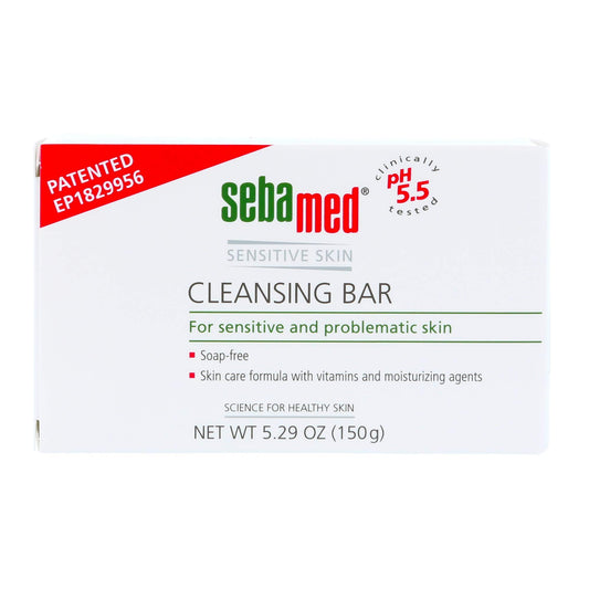 SEBAMED Cleansing Bar - Soap-free Gentle and Deep Pore Hydrating Cleanser with Vitamins and Lecithin - Recommended for Sensitive and Problematic Skin Beauty & Personal Care SEBAMED