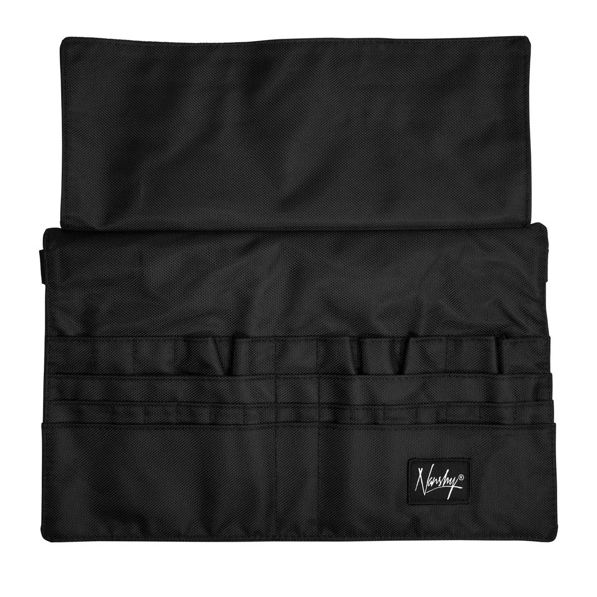 Nanshy Makeup Brush Belt with 28 Pockets & Adjustable Waist Strap for Makeup Artist or Beauty Salon - Professional Brush Belt MUA Kit - (Black, 15" x