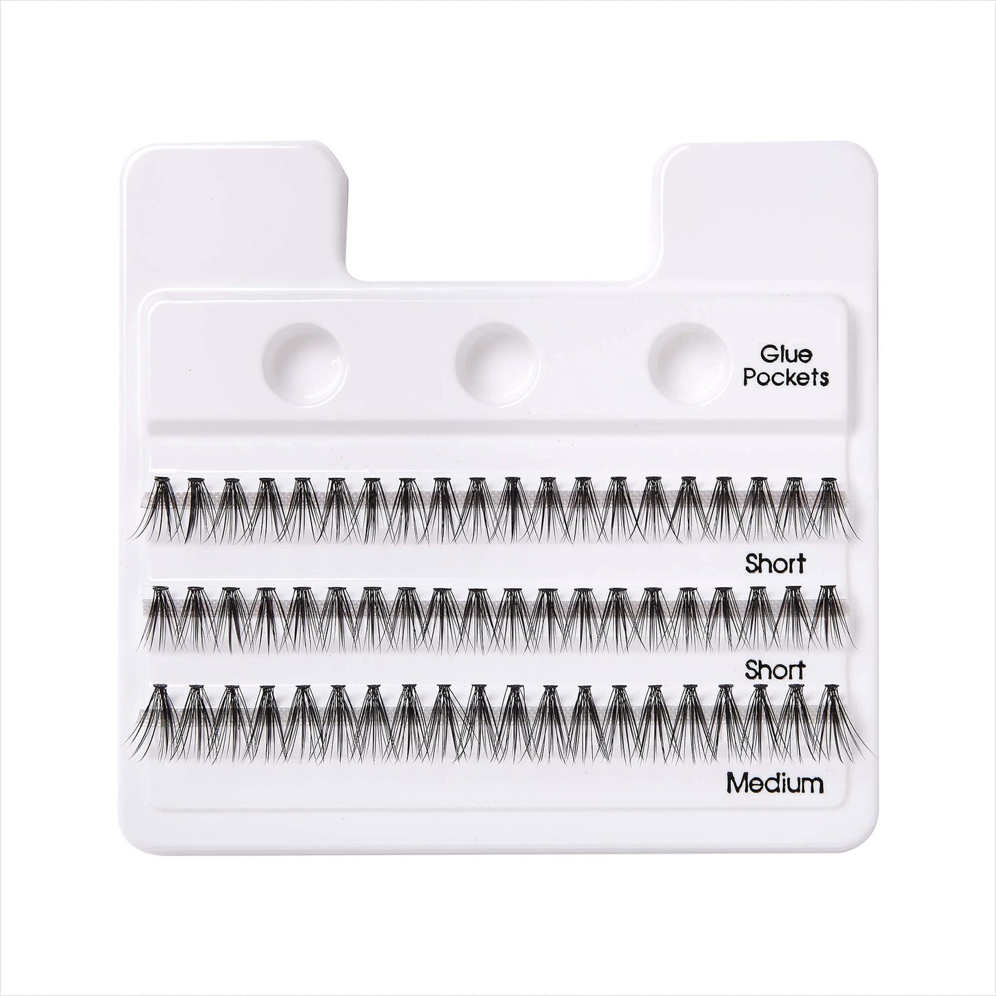 KISS Lash Couture Faux Mink Lash Extensions, Style 'Venus', Exclusive Flat-Band Technology, Short & Medium Length, 60 Individual Lash Clusters, Glue