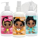CurlyBaby Baby Girls Curly Hair Bundle - Tear-Free Curly Shampoo, Detangling Conditioner & Moisturizing Smoothie - Gentle, Hypoallergenic