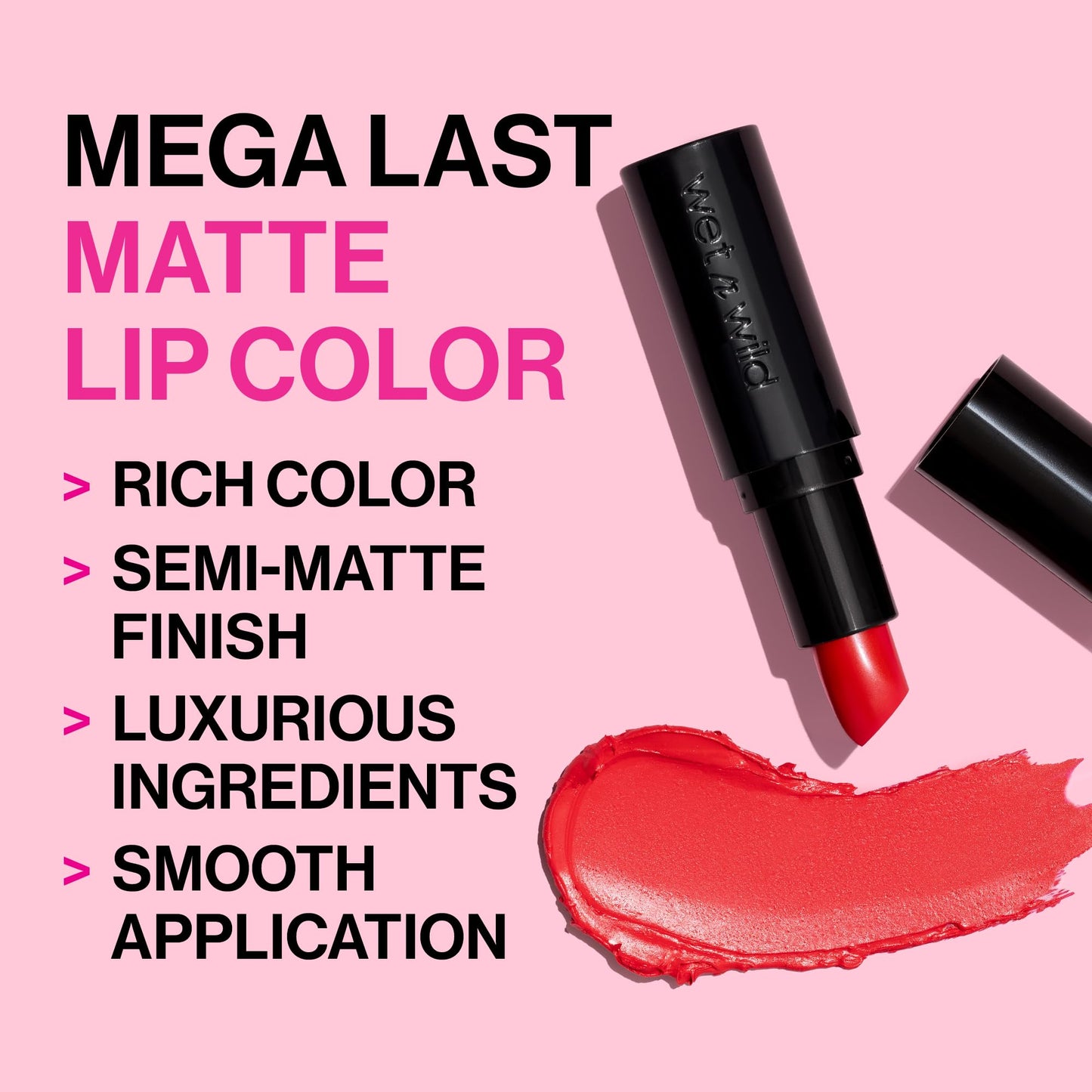wet n wild Mega Last Matte Lip Color, Semi Matte Hyaluronic Acid Infused, Long Lasting Full Coverage for a Nourishing Pout, Cruelty-Free & Vegan
