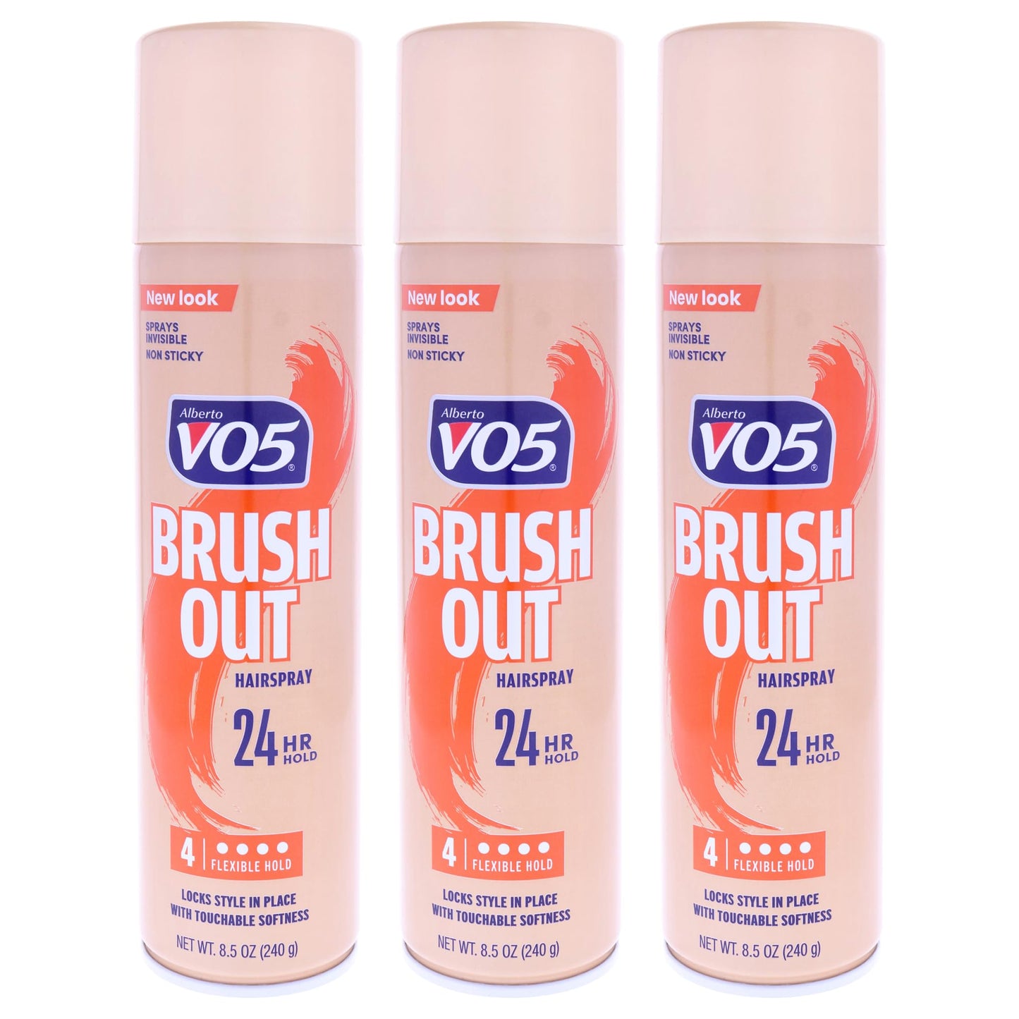 Alberto VO5 Crystal Clear Brush Out Hair Spray for Unisex - 8.5 oz Hair Spray - Pack of 3