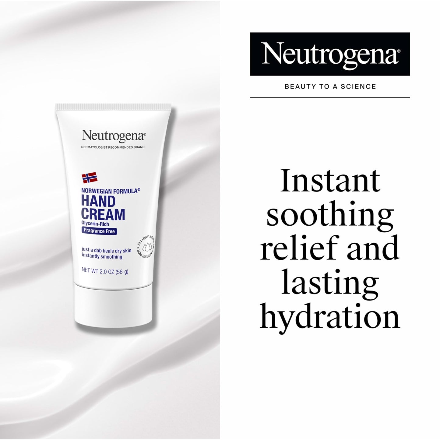 Neutrogena Norwegian Formula Moisturizing Hand Cream for Dry, Rough Hands, Fragrance-Free Glycerin Hand Lotion for Softer Skin, Concentrated Intensive