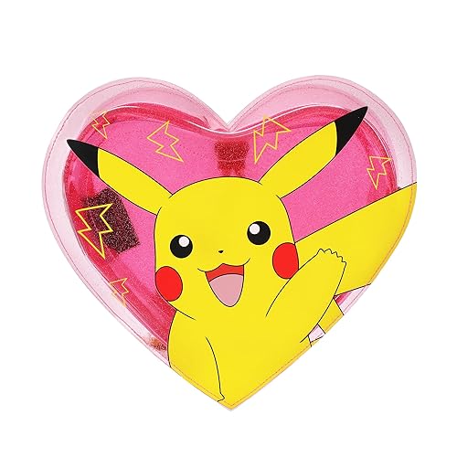 Bioworld Pokemon Pikachu 10.5 Heart-Shaped Clear Pink Backpack