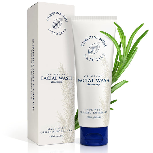 Christina Moss Naturals Face Wash for Women & Men - Gentle Facial Cleanser for All Skin Types, Organic Face Wash & Gel Cleanser for Daily Use