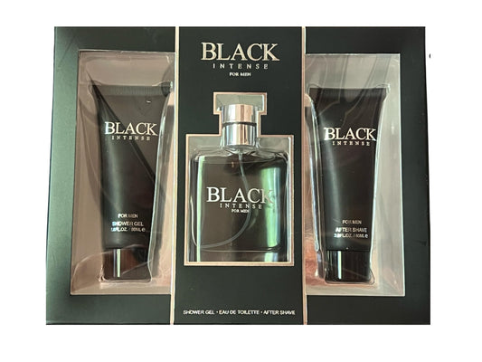 United Scents Black Intense For Men Gift Set, Shower Gel 2.8 Fl Oz, Eau de Toilette 1.7 Fl Oz, After Shave 2.8 Fl Oz - Notes: Sage, Absinthe, Lemon Beauty & Personal Care United Scents
