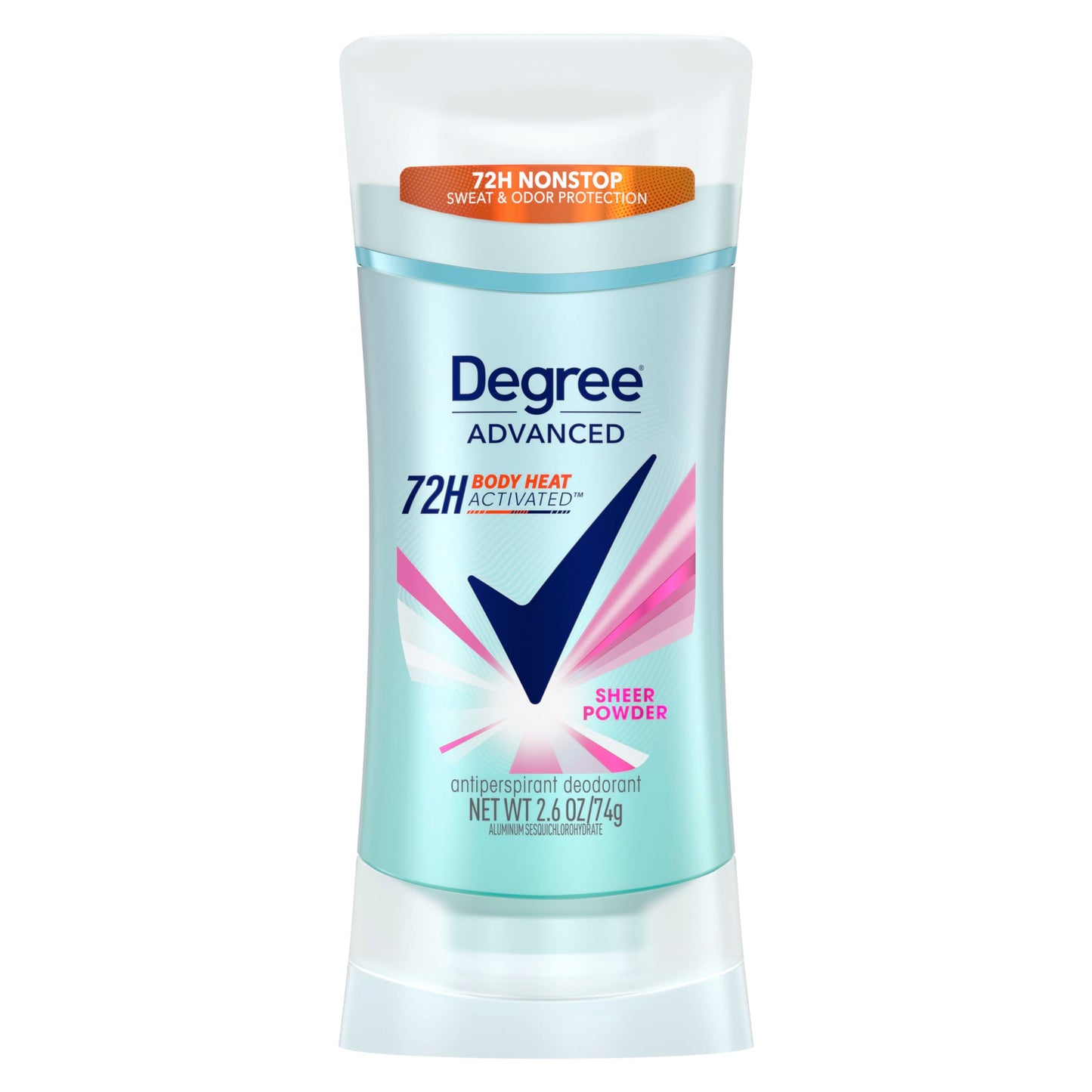 Degree Advanced Protection Antiperspirant Deodorant Sheer Powder for 72-Hour Sweat & Odor Control for Women, with Body Heat Activated Technology, 2.6