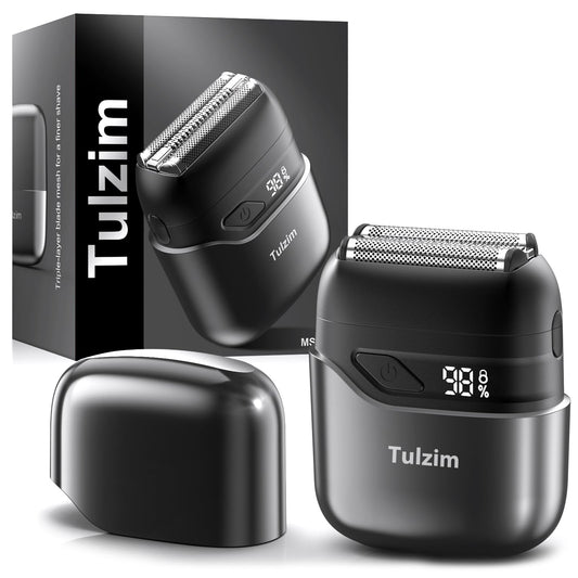 Tulzim Electric Foil Shaver for Men: Portable Electric Razor for Beard/Face - 3 Floating Blade LED Display USB-C Fast Rechargeable - IPX7 Waterproof Beauty and Personal Care Tulzim Default Title