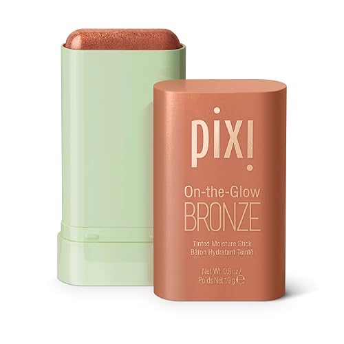 Pixi On-the-Glow Bronze - RichGlow, Hydrating Tinted Moisture Bronzer Stick with Ginseng, Aloe Vera & Fruit Extracts, For Cheeks & Lips, 19g / 0.6oz