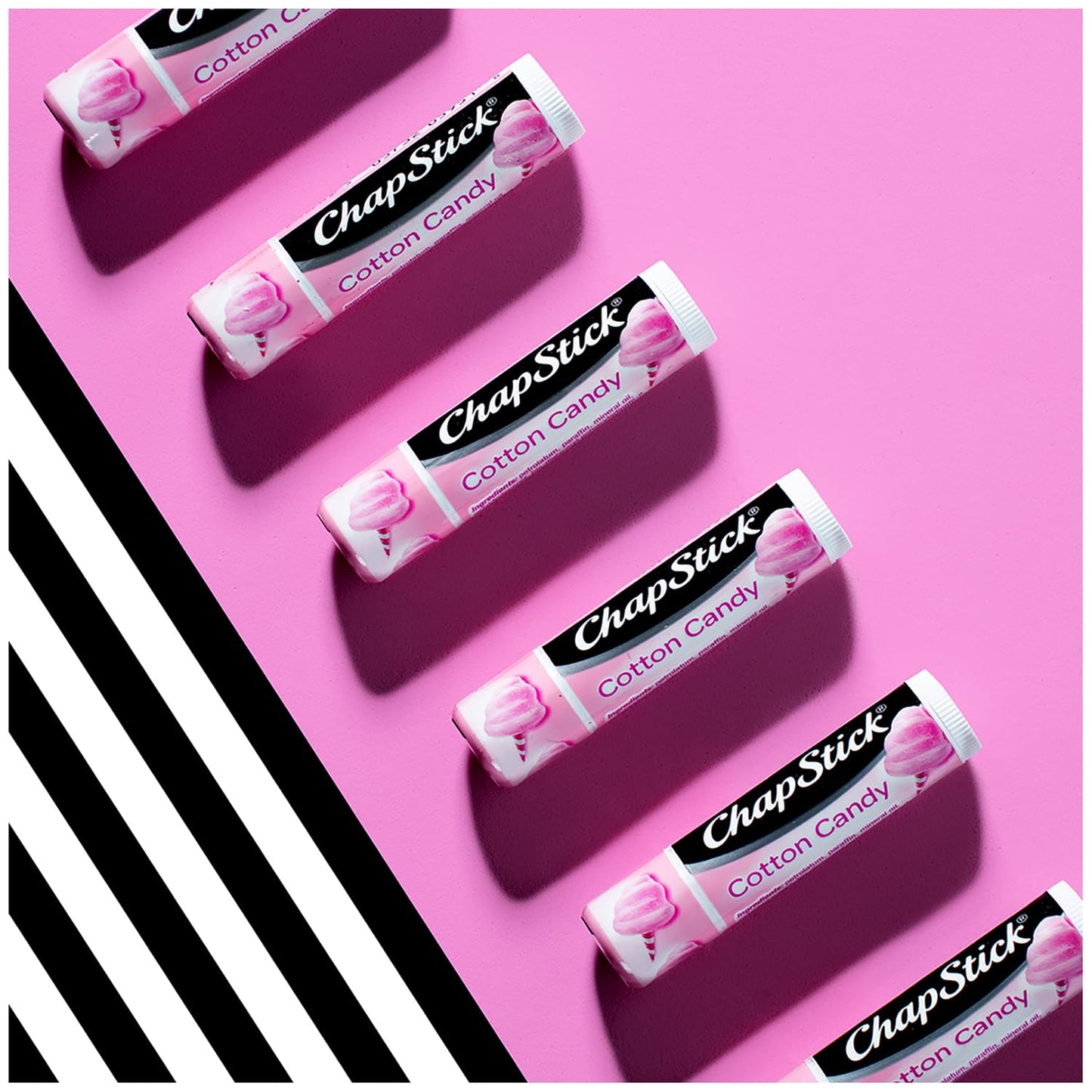 ChapStick Lip Balm, Cotton Candy - Fun & Yummy Moisturizing Lip Care for Dry, Cracked Lips, 0.15 Oz Ea