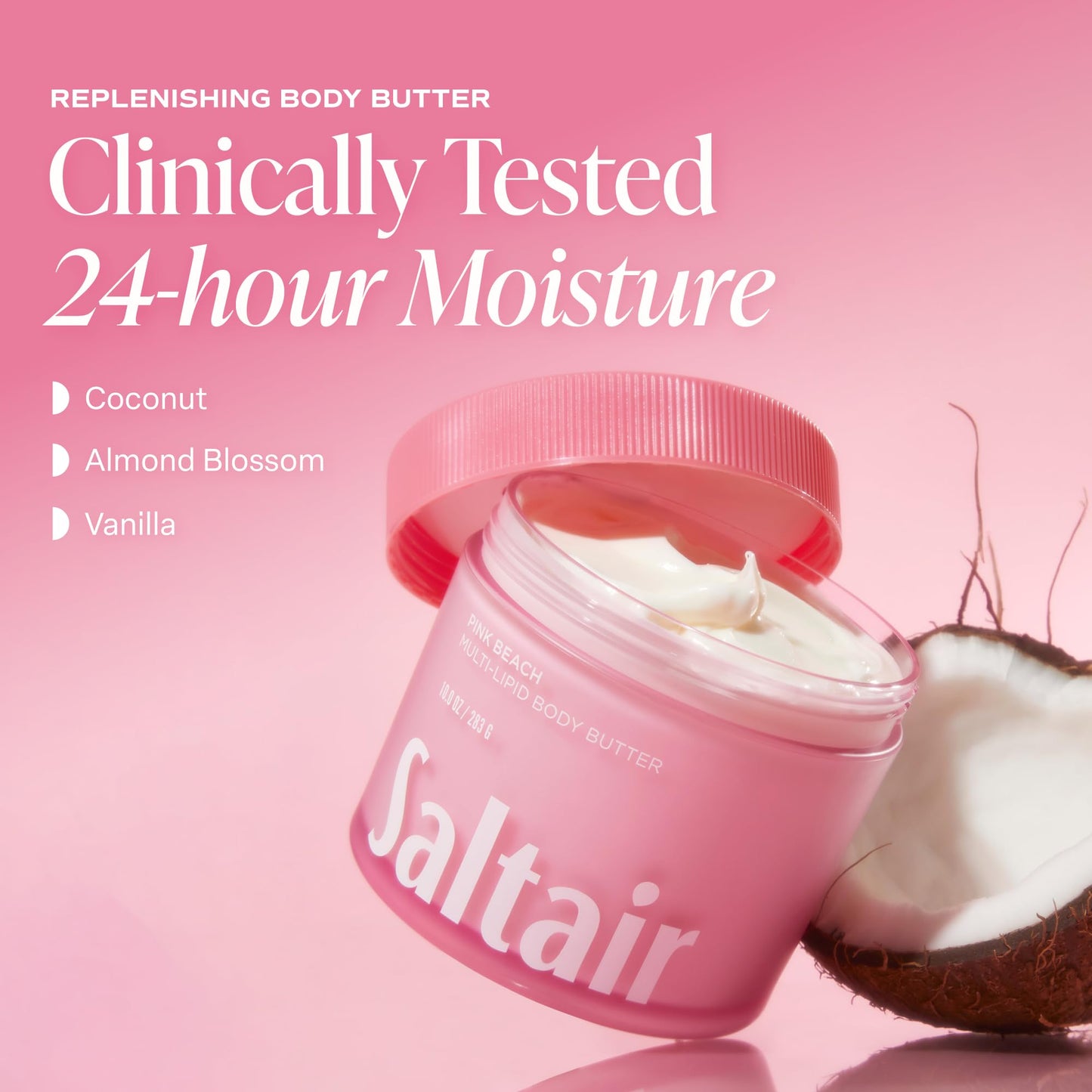 Saltair Multi-Lipid Body Butter - Hydrating 24-Hour Moisture - Body Cream for Soft Skin & Barrier Support - Ceramides, Coconut Oil & Shea Butter Beauty and Personal Care Saltair
