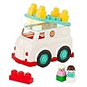 Battat - Rescue Truck - 8 Pieces Construction Set - 2 Figures & 5 Blocks - Build - On Vehicle - 12+ Months - Locbloc® Ambulance