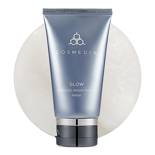 COSMEDIX Glow Bamboo Brightening Facial Mask - PM Exfoliating Facial Scrub for Tired, Dull & Uneven Skin - Anti-Aging Gentle Night Face Exfoliator