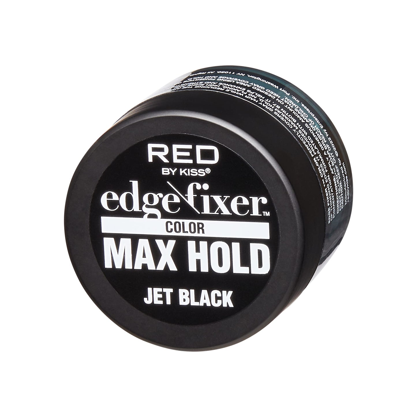 Red by Kiss Color Edge Fixer 24HR Max Hold Edge Control Pomade for Fly Away and Edge Frizz Hair (Jet Black) (30mL)