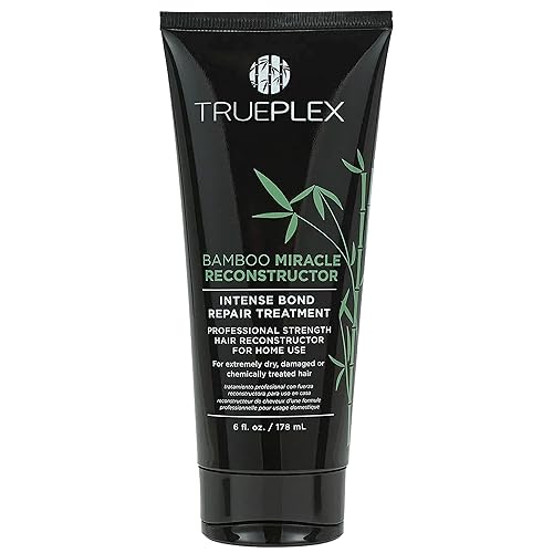 Trueplex KERATHERAPY Bamboo Miracle Reconstructor Bond Repair Treatment, 6 oz., 178 ml - Vegan Thermal Protection & Hair Strengthener for Damaged Hair
