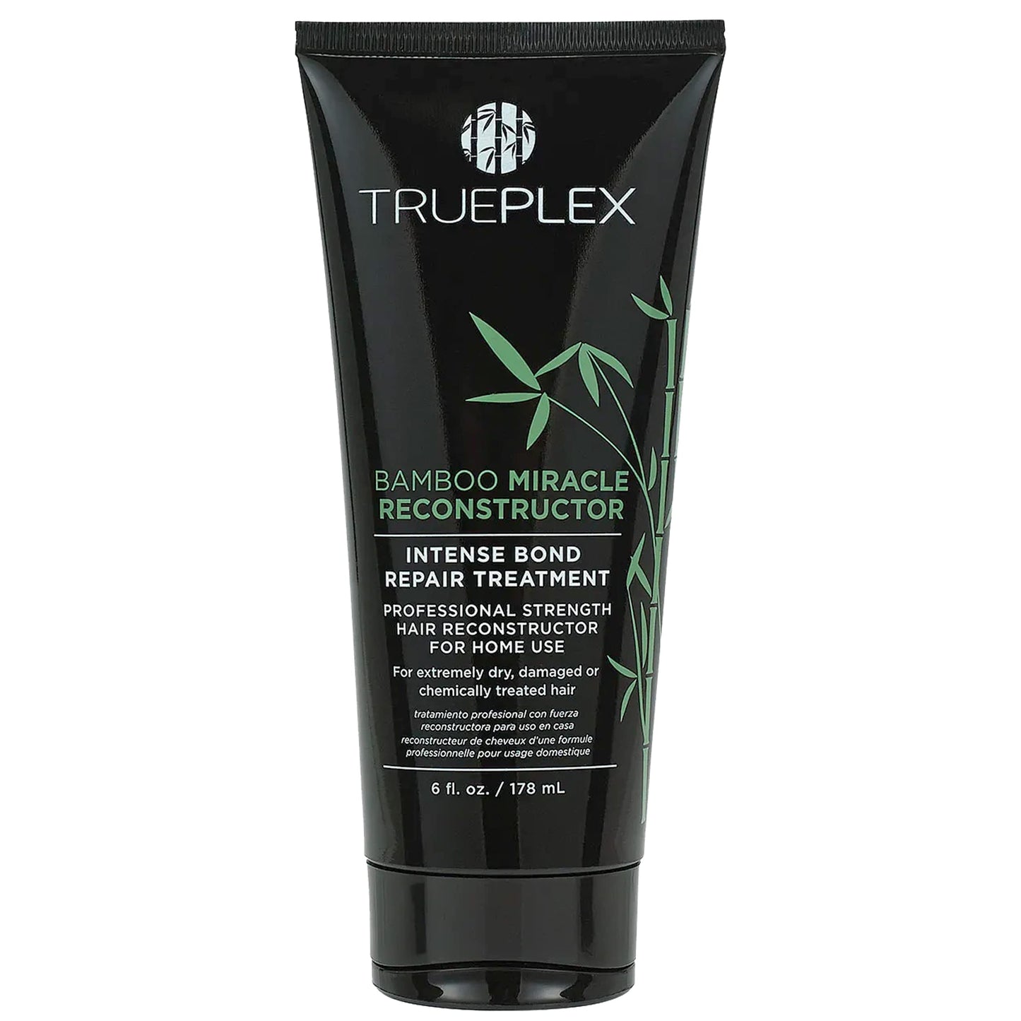 Trueplex KERATHERAPY Bamboo Miracle Reconstructor Bond Repair Treatment, 6 oz., 178 ml - Vegan Thermal Protection & Hair Strengthener for Damaged Hair