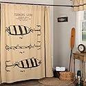 Pine Valley Quilts Fishing Lure Rustic Cabin Shower Curtain 72x72
