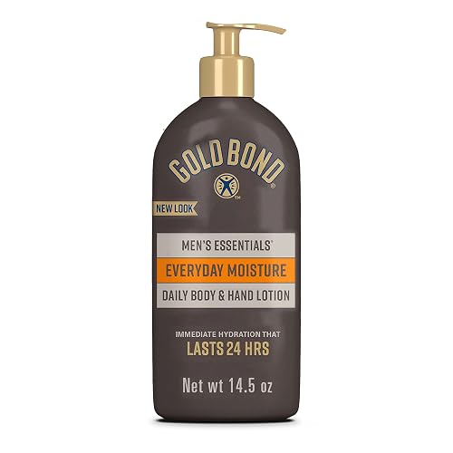 Gold Bond Men's Essentials Everyday Moisture Daily Body & Hand Lotion For Men, 14.5 oz., With Vitamin C